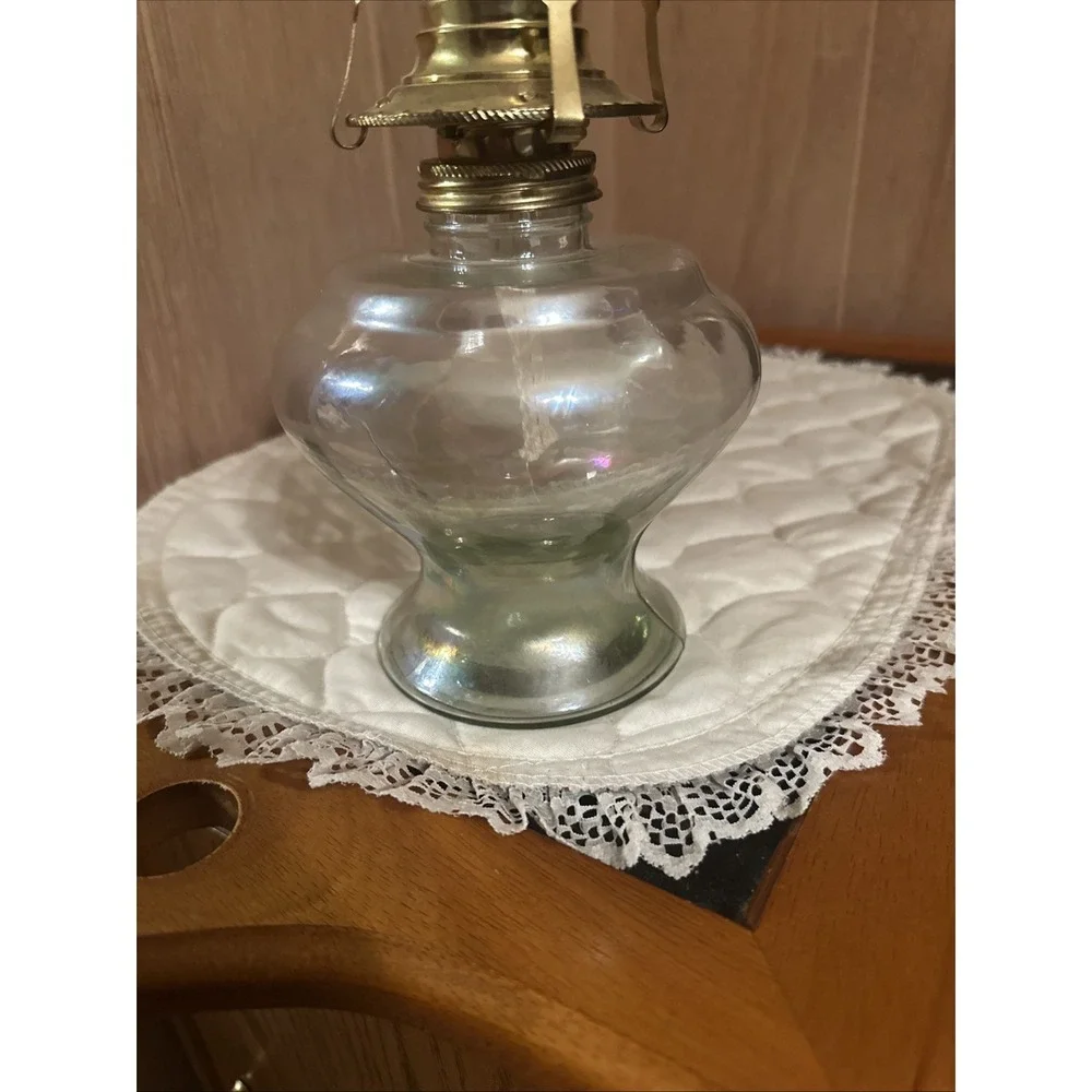 Vintage Iridescent Clear Glass 6